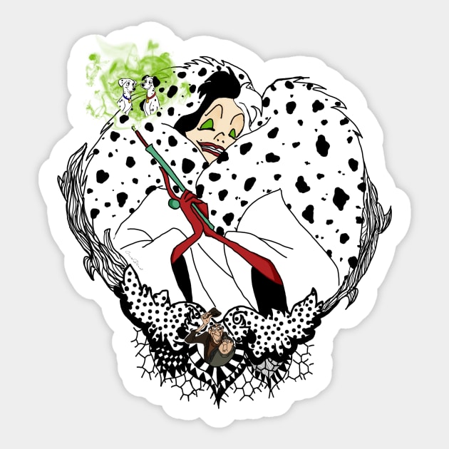 Cruella Sticker by Iblue